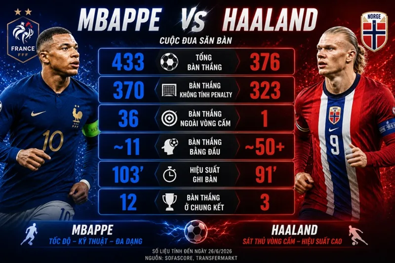 haaland vs mbappe